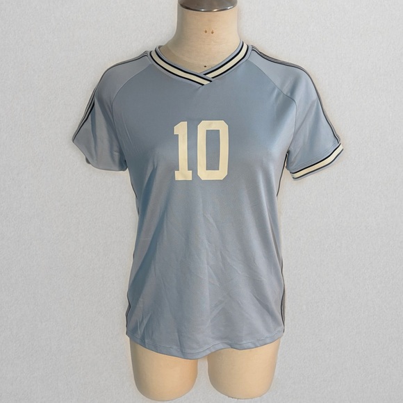 Aritzia TNA Blue V-Neck Jersey - Picture 1 of 4